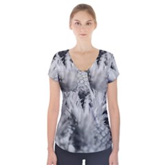 Pineapple Market Fruit Food Fresh Short Sleeve Front Detail Top by Nexatart