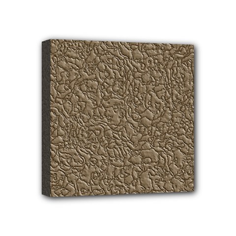 Leather Texture Brown Background Mini Canvas 4  X 4 