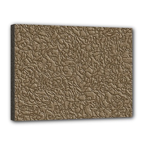 Leather Texture Brown Background Canvas 16  X 12  by Nexatart