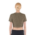 Leather Texture Brown Background Cotton Crop Top View2