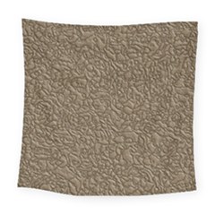 Leather Texture Brown Background Square Tapestry (large) by Nexatart