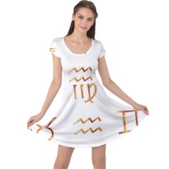 Signs Of The Zodiac Zodiac Aries Cap Sleeve Dress by Nexatart