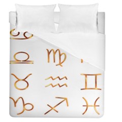 Signs Of The Zodiac Zodiac Aries Duvet Cover (queen Size) by Nexatart