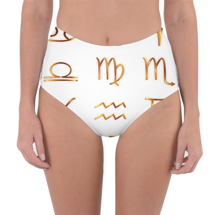 Signs Of The Zodiac Zodiac Aries Reversible High-Waist Bikini Bottoms