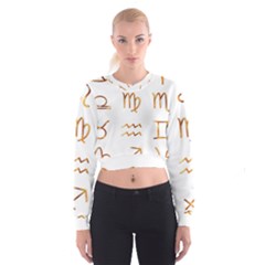 Signs Of The Zodiac Zodiac Aries Cropped Sweatshirt