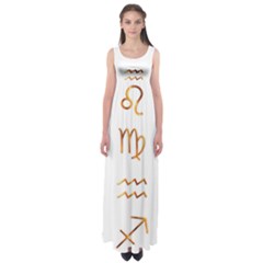 Signs Of The Zodiac Zodiac Aries Empire Waist Maxi Dress by Nexatart