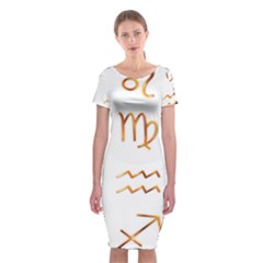 Signs Of The Zodiac Zodiac Aries Classic Short Sleeve Midi Dress by Nexatart