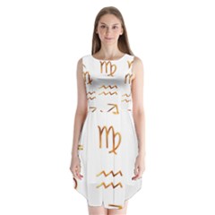 Signs Of The Zodiac Zodiac Aries Sleeveless Chiffon Dress   by Nexatart