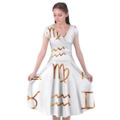 Signs Of The Zodiac Zodiac Aries Cap Sleeve Wrap Front Dress by Nexatart