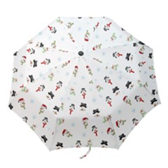 Snowman Pattern Folding Umbrellas by Valentinaart