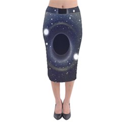 Brightest Cluster Galaxies And Supermassive Black Holes Velvet Midi Pencil Skirt by Mariart