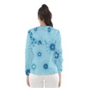 Blue Winter Snowflakes Star Hooded Wind Breaker (Women) View2