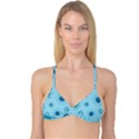 Blue Winter Snowflakes Star Reversible Tri Bikini Top View3