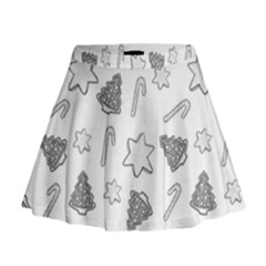 Ginger Cookies Christmas Pattern Mini Flare Skirt by Valentinaart