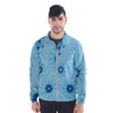 Blue Winter Snowflakes Star Wind Breaker (Men) View1