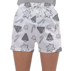 Ginger Cookies Christmas Pattern Sleepwear Shorts by Valentinaart