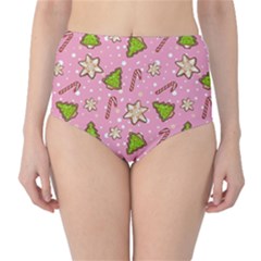 Ginger Cookies Christmas Pattern High-waist Bikini Bottoms by Valentinaart