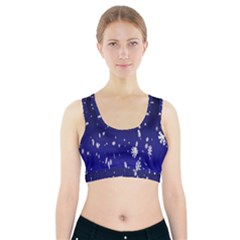 Blue Sky Christmas Snowflake Sports Bra With Pocket by Mariart