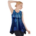 Blue Rays Light Stars Space Side Drop Tank Tunic View1