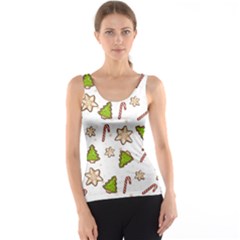 Ginger Cookies Christmas Pattern Tank Top by Valentinaart