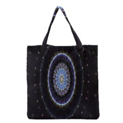 Colorful Hypnotic Circular Rings Space Grocery Tote Bag by Mariart