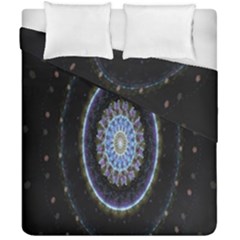 Colorful Hypnotic Circular Rings Space Duvet Cover Double Side (california King Size)