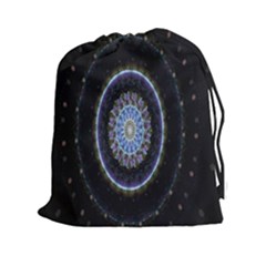 Colorful Hypnotic Circular Rings Space Drawstring Pouches (xxl)