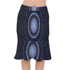 Colorful Hypnotic Circular Rings Space Mermaid Skirt by Mariart