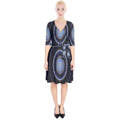 Colorful Hypnotic Circular Rings Space Wrap Up Cocktail Dress by Mariart