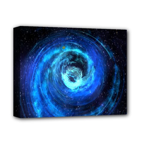 Blue Black Hole Galaxy Deluxe Canvas 14  X 11  by Mariart