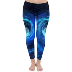 Blue Black Hole Galaxy Classic Winter Leggings by Mariart