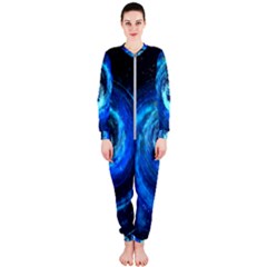 Blue Black Hole Galaxy Onepiece Jumpsuit (ladies)  by Mariart