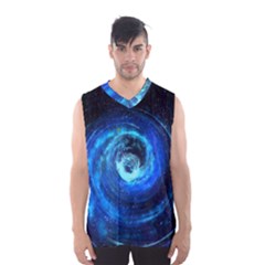 Blue Black Hole Galaxy Men s Basketball Tank Top by Mariart