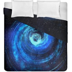 Blue Black Hole Galaxy Duvet Cover Double Side (king Size)