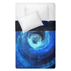 Blue Black Hole Galaxy Duvet Cover Double Side (single Size)