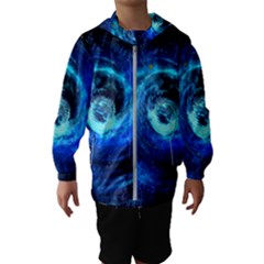 Blue Black Hole Galaxy Hooded Wind Breaker (kids)