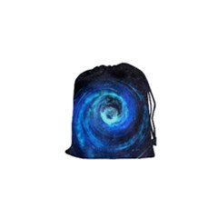 Blue Black Hole Galaxy Drawstring Pouches (xs)  by Mariart