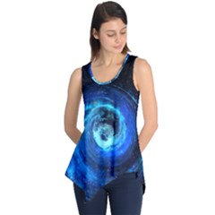 Blue Black Hole Galaxy Sleeveless Tunic by Mariart