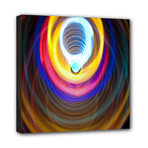 Colorful Glow Hole Space Rainbow Mini Canvas 8  X 8 