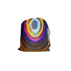 Colorful Glow Hole Space Rainbow Drawstring Pouches (small)  by Mariart