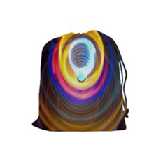 Colorful Glow Hole Space Rainbow Drawstring Pouches (large) 