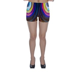 Colorful Glow Hole Space Rainbow Skinny Shorts