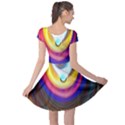 Colorful Glow Hole Space Rainbow Cap Sleeve Dress View2