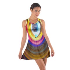 Colorful Glow Hole Space Rainbow Cotton Racerback Dress