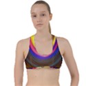 Colorful Glow Hole Space Rainbow Criss Cross Racerback Sports Bra View1