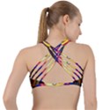 Colorful Glow Hole Space Rainbow Criss Cross Racerback Sports Bra View2