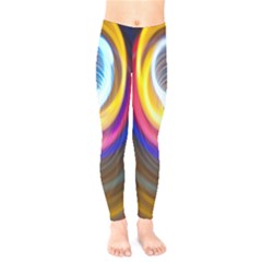 Colorful Glow Hole Space Rainbow Kids  Legging