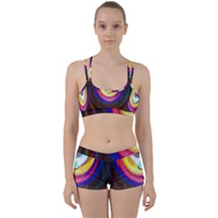 Colorful Glow Hole Space Rainbow Women s Sports Set