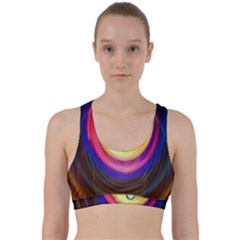 Colorful Glow Hole Space Rainbow Back Weave Sports Bra by Mariart