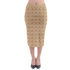 Cake Brown Sweet Midi Pencil Skirt